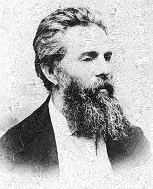 Portrait photograph of the American author Herman Melville.